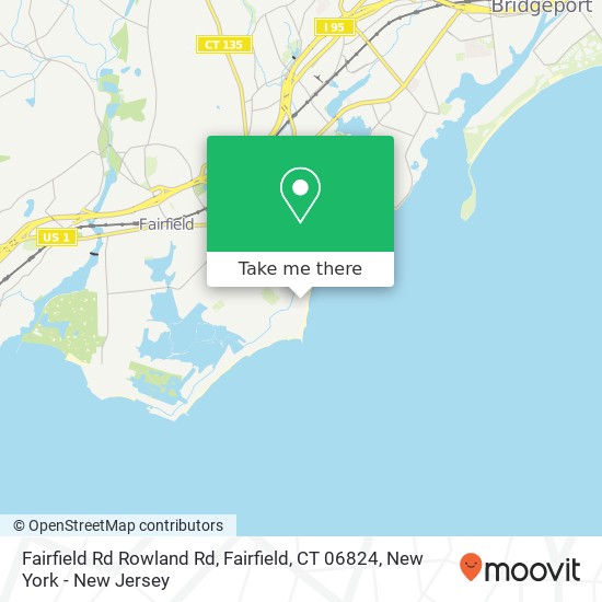 Mapa de Fairfield Rd Rowland Rd, Fairfield, CT 06824