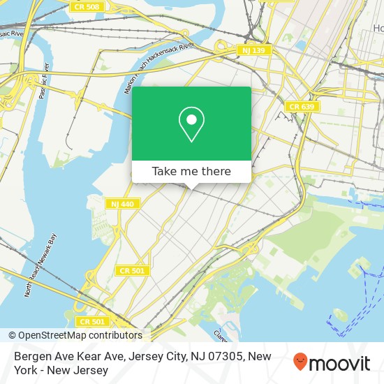 Bergen Ave Kear Ave, Jersey City, NJ 07305 map