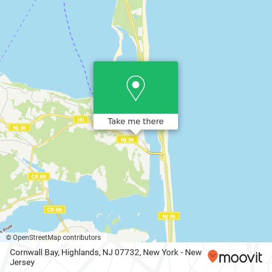 Cornwall Bay, Highlands, NJ 07732 map