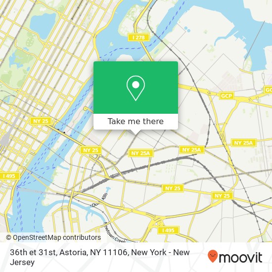 Mapa de 36th et 31st, Astoria, NY 11106
