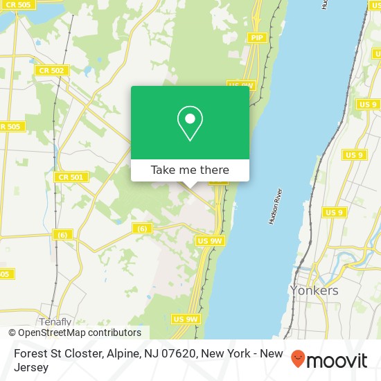 Mapa de Forest St Closter, Alpine, NJ 07620