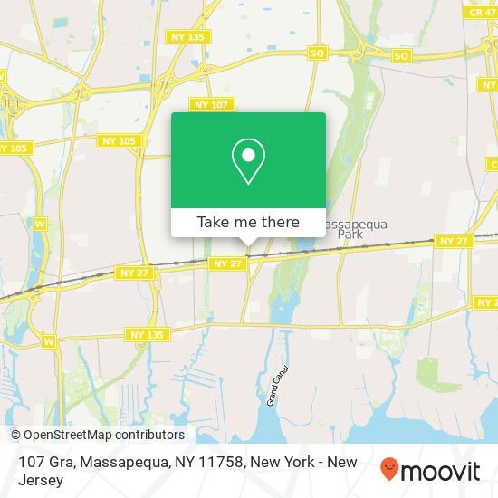 Mapa de 107 Gra, Massapequa, NY 11758