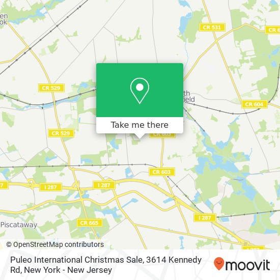 Mapa de Puleo International Christmas Sale, 3614 Kennedy Rd