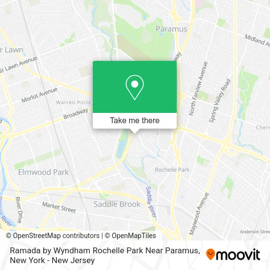 Ramada by Wyndham Rochelle Park Near Paramus map