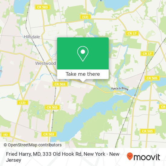 Mapa de Fried Harry, MD, 333 Old Hook Rd