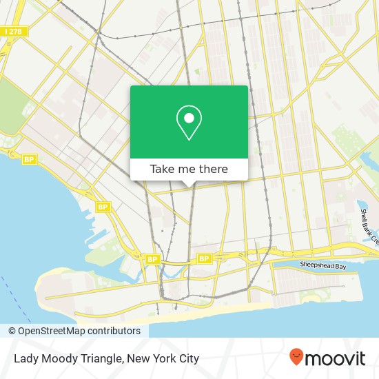 Mapa de Lady Moody Triangle