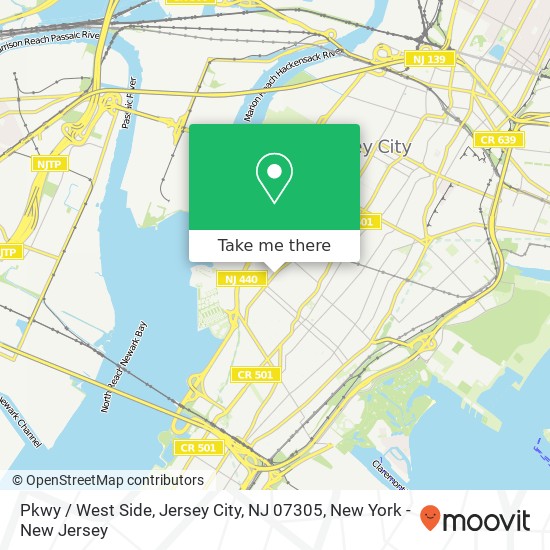 Pkwy / West Side, Jersey City, NJ 07305 map