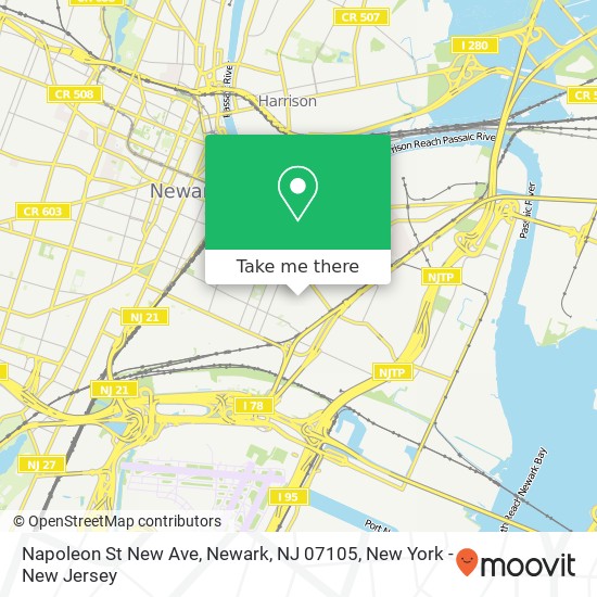 Napoleon St New Ave, Newark, NJ 07105 map