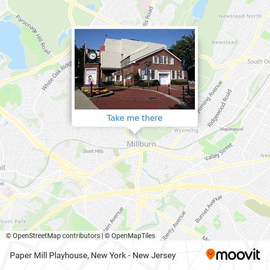 Paper Mill Playhouse map