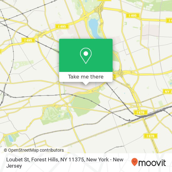 Mapa de Loubet St, Forest Hills, NY 11375