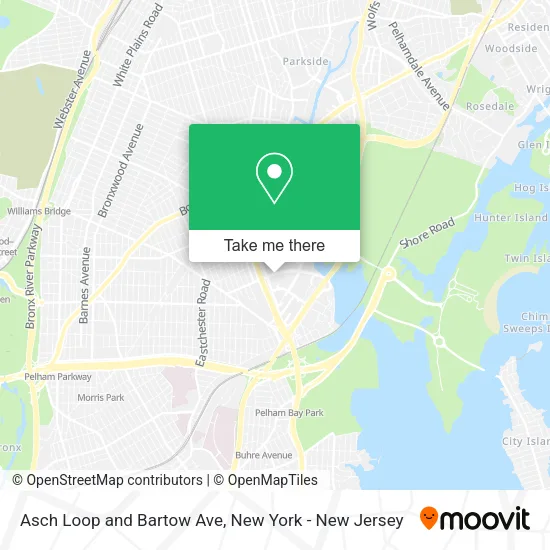 Asch Loop and Bartow Ave map