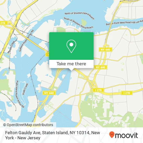 Mapa de Felton Gauldy Ave, Staten Island, NY 10314
