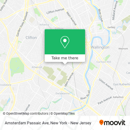 Mapa de Amsterdam Passaic Ave