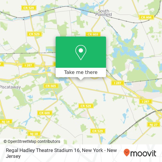 Regal Hadley Theatre Stadium 16 map