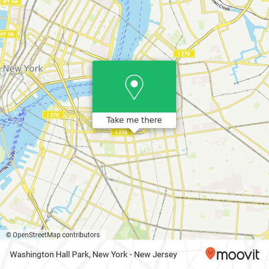 Mapa de Washington Hall Park