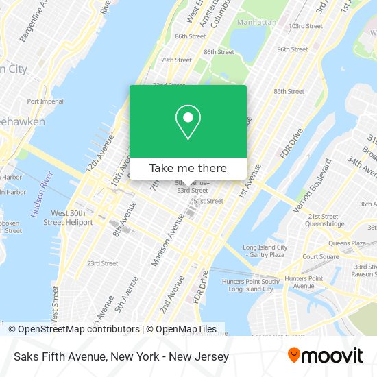 Saks Fifth Avenue map
