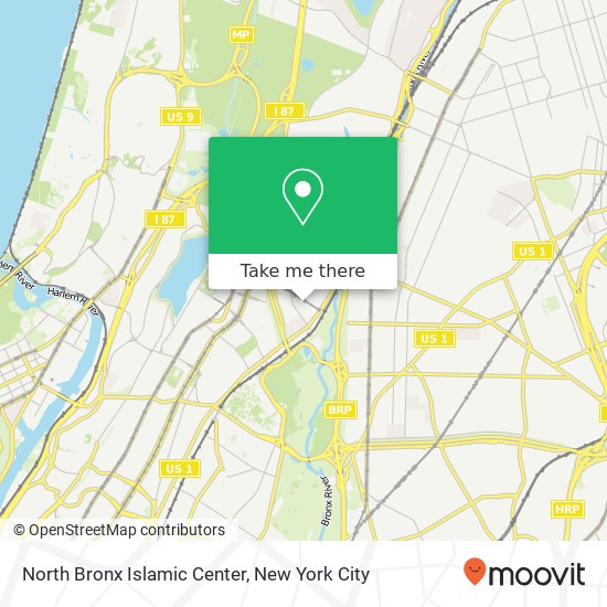 Mapa de North Bronx Islamic Center