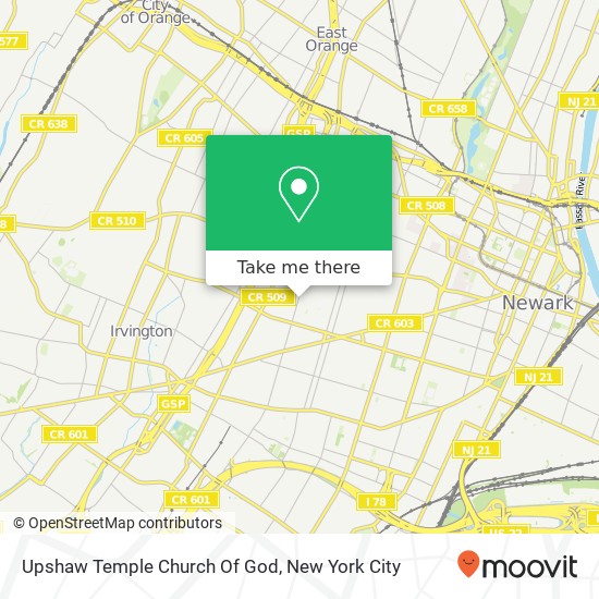 Upshaw Temple Church Of God map