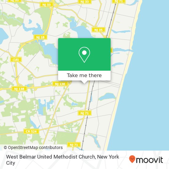 Mapa de West Belmar United Methodist Church
