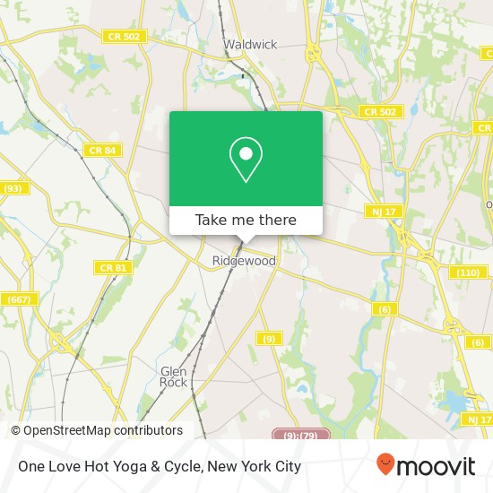 Mapa de One Love Hot Yoga & Cycle