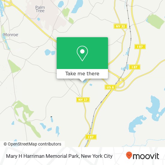 Mary H Harriman Memorial Park map
