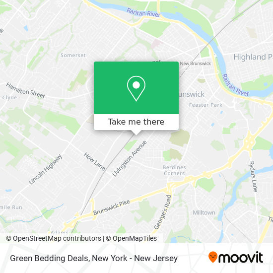 Green Bedding Deals map