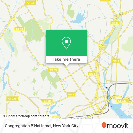 Congregation B'Nai Israel map