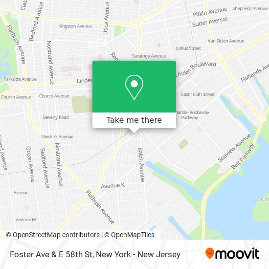 Foster Ave & E 58th St map
