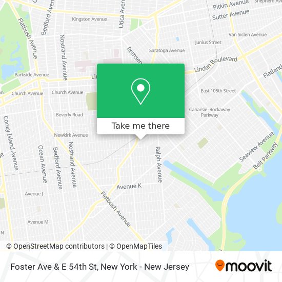Foster Ave & E 54th St map