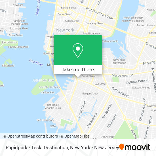 Rapidpark - Tesla Destination map