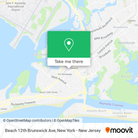 Mapa de Beach 12th Brunswick Ave