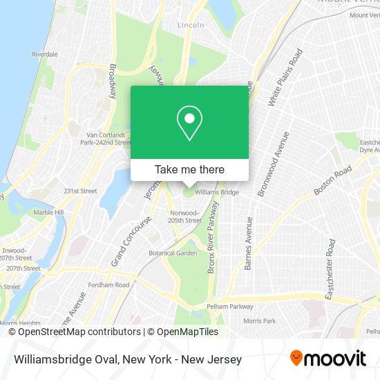 Williamsbridge Oval map