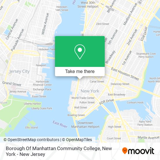 Borough Of Manhattan Community College map