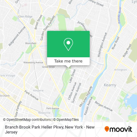 Mapa de Branch Brook Park Heller Pkwy