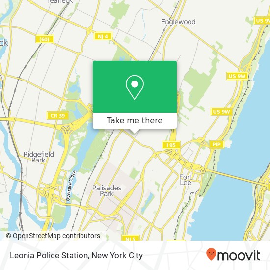 Leonia Police Station map