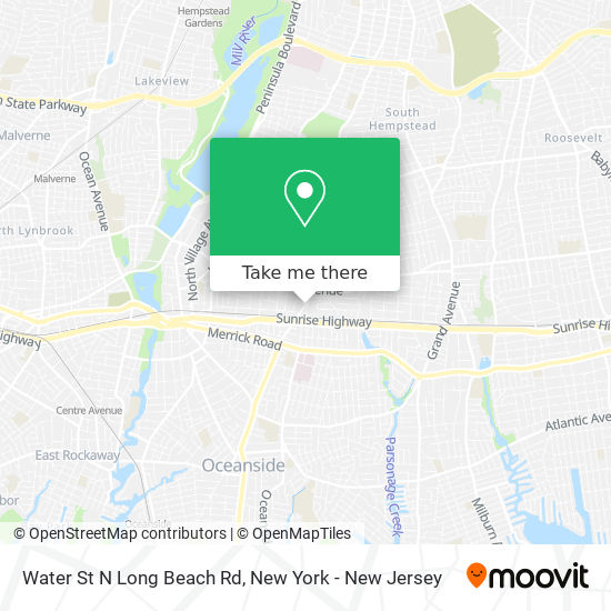Water St N Long Beach Rd map