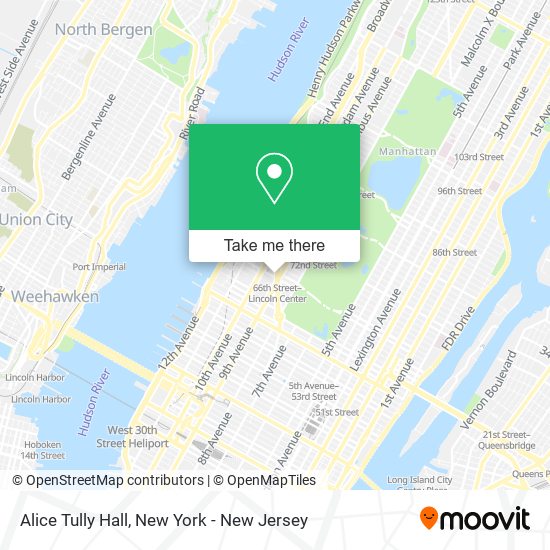 Alice Tully Hall map