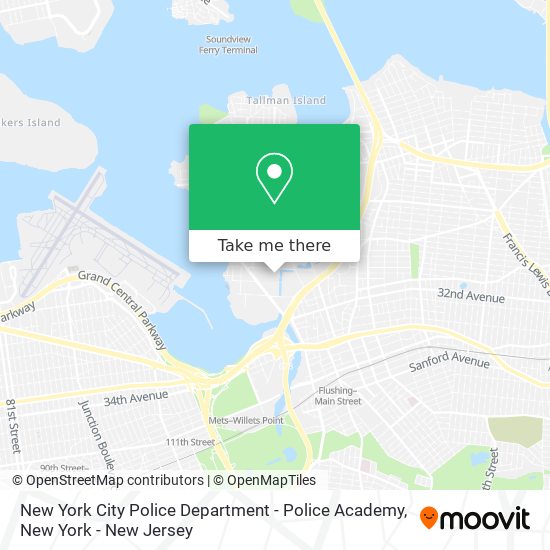 New York City Police Department - Police Academy map