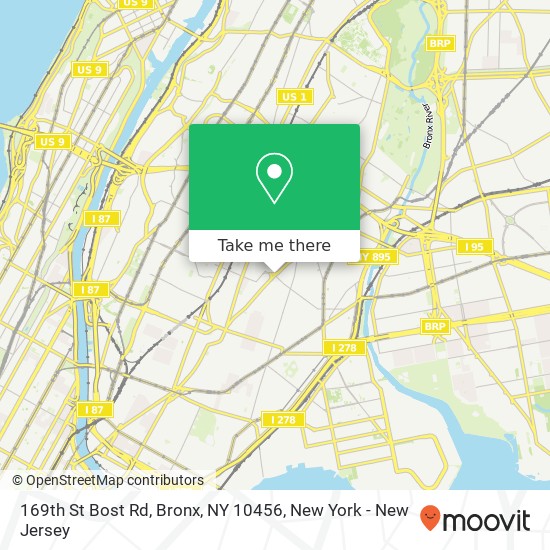 169th St Bost Rd, Bronx, NY 10456 map