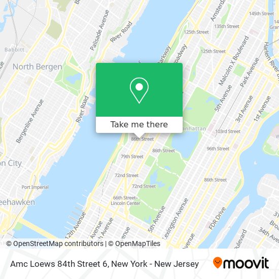 Mapa de Amc Loews 84th Street 6