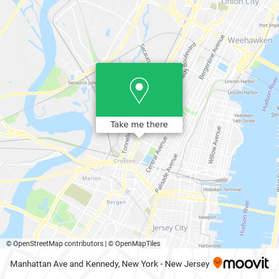 Manhattan Ave and Kennedy map