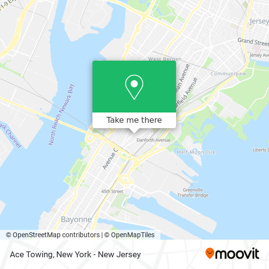 Ace Towing map