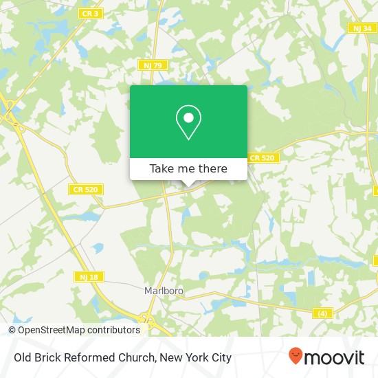 Old Brick Reformed Church map