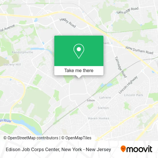 Edison Job Corps Center map