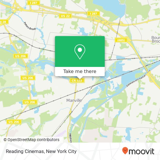 Mapa de Reading Cinemas