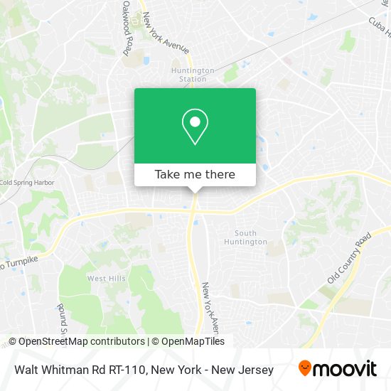 Mapa de Walt Whitman Rd RT-110