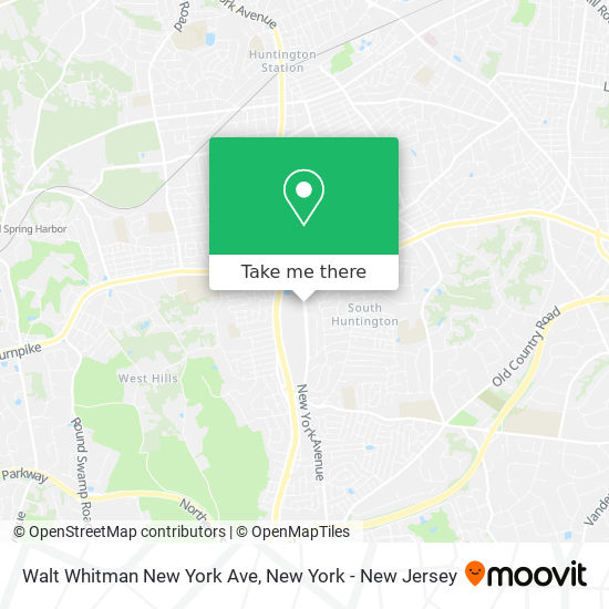 Mapa de Walt Whitman New York Ave