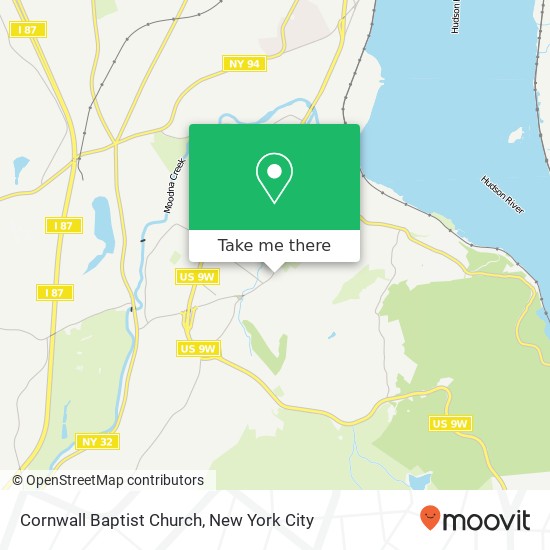 Cornwall Baptist Church map