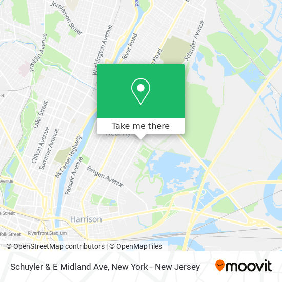 Schuyler & E Midland Ave map