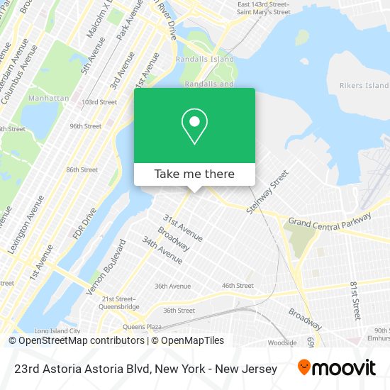 Mapa de 23rd Astoria Astoria Blvd